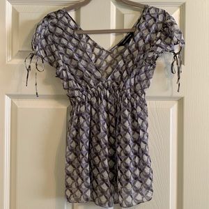 Semi-Sheer, Patterned Top